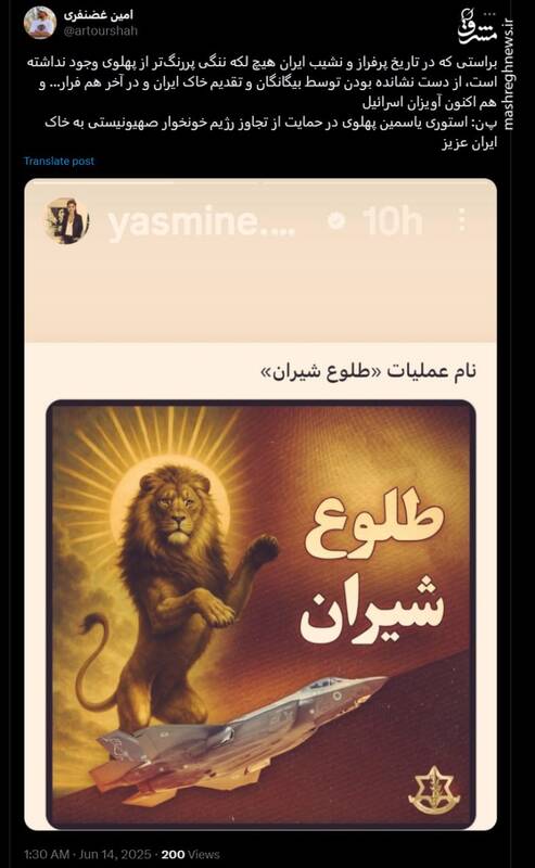 رضا پهلوی هم به کمپین کودککشها پیوست!/ چرا  گروهک سلطنتطلب با جنایات رژیم اسرائیل همراهی میکند؟