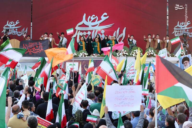 راهپیمایی میلیونی مردم در روز عید غدیر/ صهیونیستها در پناهگاه، ایرانیها در خیابان +عکس و فیلم