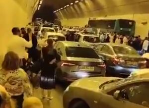 شهرک نشینان از ترس موشک به تونل پناهنده شدند