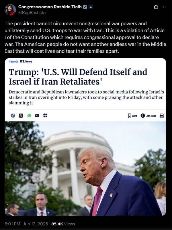 موضع نمایندگان کنگره آمریکا علیه جنگافروزی نتانیاهو و همراهی ترامپ/ اعتراض سیاستمداران آمریکایی: نباید دنبالهرو جنگطلبی نتانیاهو باشیم! +عکس