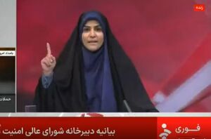 حمله صهیونیستها به یک ساختمان در صدا و سیما / مجری شجاع صدا و سیما روی آنتن آمد