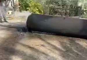 بقایای موشک ایرانی در خاک اراضی اشغالی