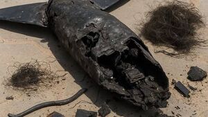 عکس/ انهدام پهپاد اسرائیلی در همدان