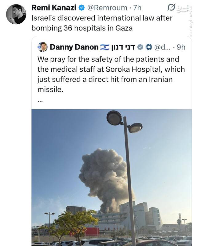 کنایه یک کاربر آمریکایی در مورد ادعای دروغ صهیونیستها