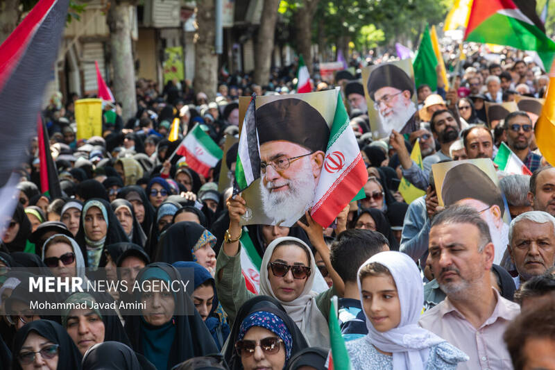 عکس / راهپیمایی «جمعه خشم و نصر» در قزوین 5