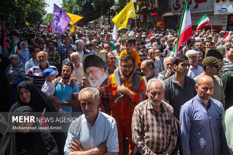 عکس / راهپیمایی «جمعه خشم و نصر» در قزوین 21