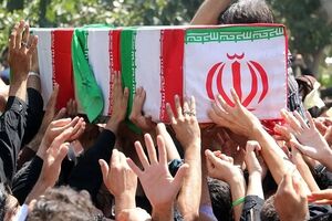 تشییع پیکر ۳ شهید قزوینی تجاوز صهیونیست‌ها به ایران