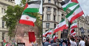 حمایت مردم لندن از ایران و فلسطین
