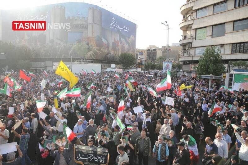 تجمع مردم تهران در محکومیت تجاوز به تاسیسات هستهای 2