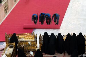 عکس / حرم مطهر امام حسین (ع) قرمز پوش شد