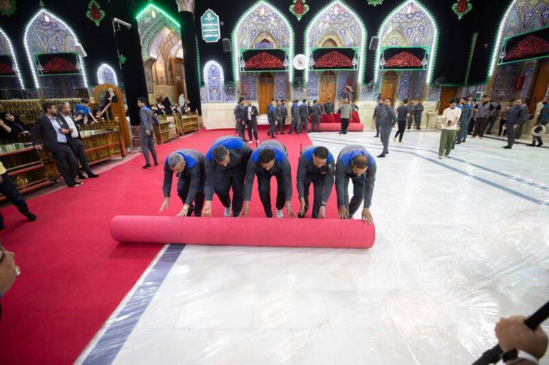 عکس / حرم مطهر امام حسین (ع) قرمز پوش شد 7