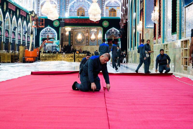 عکس / حرم مطهر امام حسین (ع) قرمز پوش شد 3