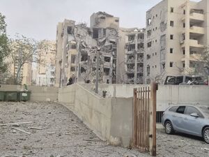 تصاویری از ویرانی اصابت موشک‌های ایرانی به بئرالسبع