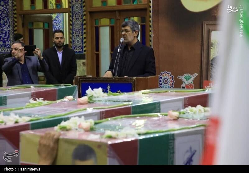 وداع جانسوز یزد با شهدا / فریاد «مرگ بر آمریکا» در دل شب حظیره + عکس 8