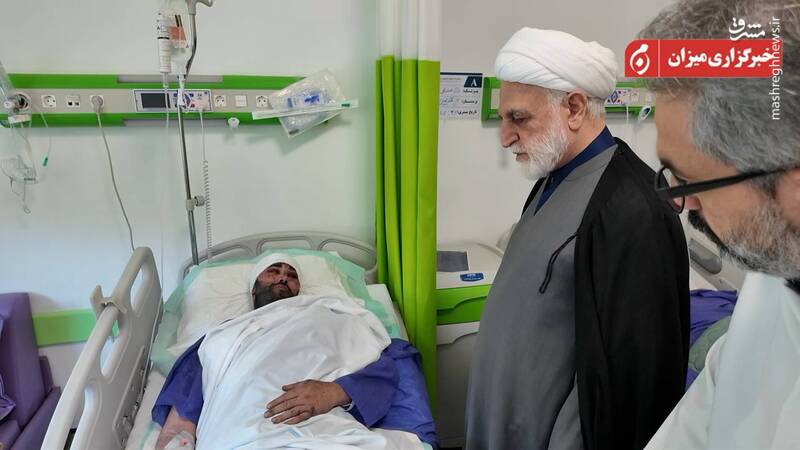 عکس/ عیادت اژهای از مجروحان حمله صهیونیستها به زندان اوین عکس/ عیادت اژهای از مجروحان حمله صهیونیستها به زندان اوین