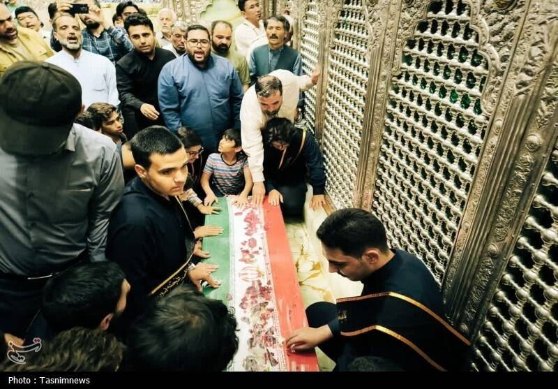 وداع باشکوه مردم قم با شهید مبارزه با صهیونیست‌ها +عکس