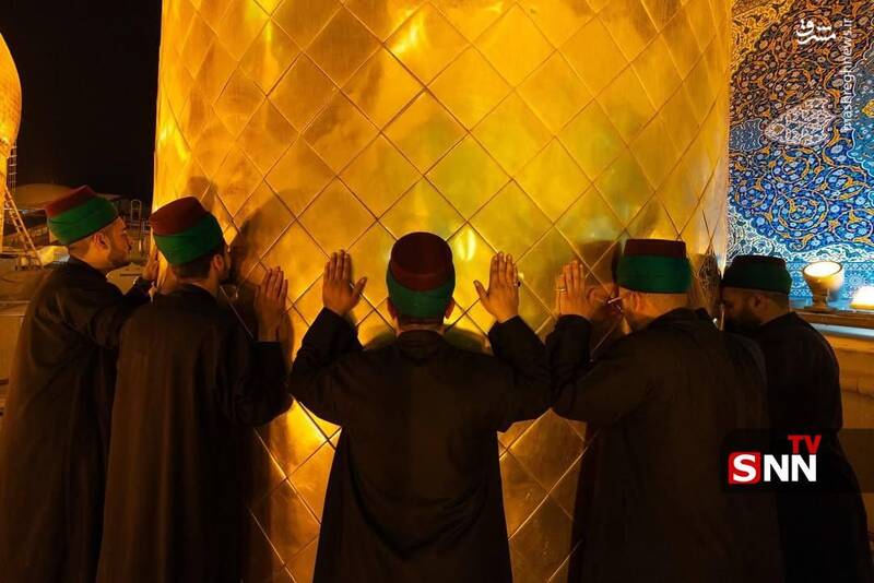 غبار روبی گنبد امام حسین (ع) در آستانه محرم الحرام