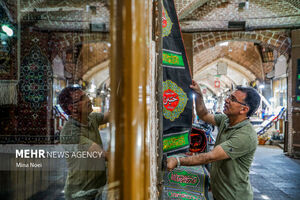 سیاه پوش شدن بازار تاریخی تبریز