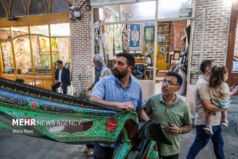 سیاه پوش شدن بازار تاریخی تبریز
