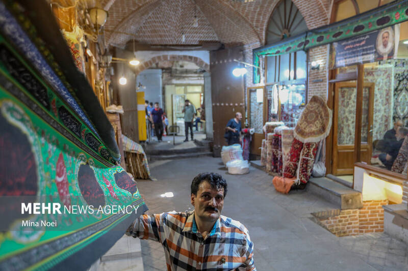 سیاه پوش شدن بازار تاریخی تبریز