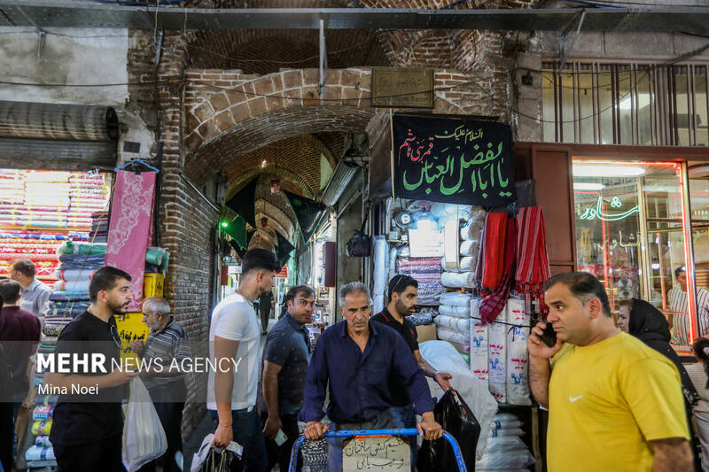سیاه پوش شدن بازار تاریخی تبریز