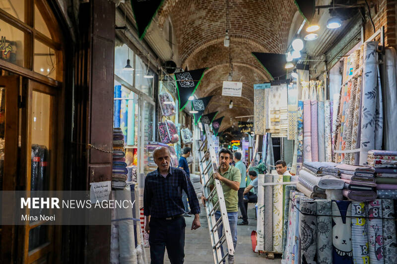 سیاه پوش شدن بازار تاریخی تبریز