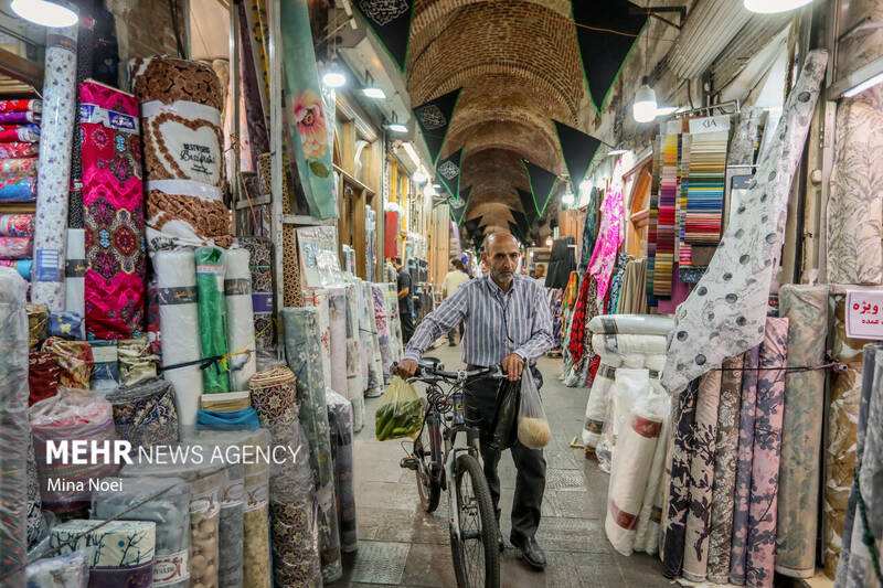 سیاه پوش شدن بازار تاریخی تبریز