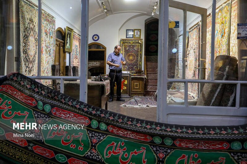 سیاه پوش شدن بازار تاریخی تبریز