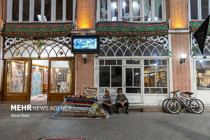 سیاه پوش شدن بازار تاریخی تبریز