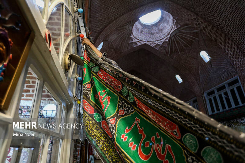 سیاه پوش شدن بازار تاریخی تبریز