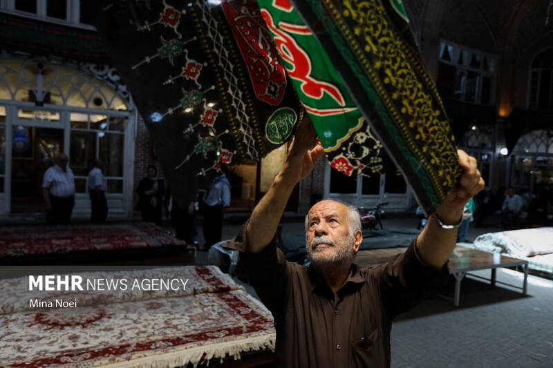 سیاه پوش شدن بازار تاریخی تبریز