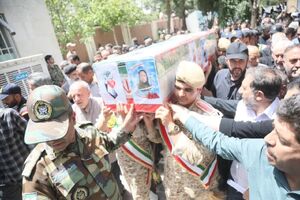 پیکر مطهر شهیده «بهاره لطفی» در همدان تشییع شد