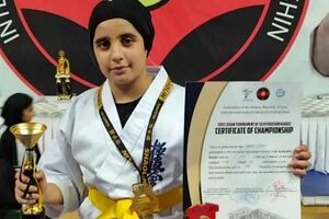 مدال قهرمانی آسیا شهیده هلنا غلامی