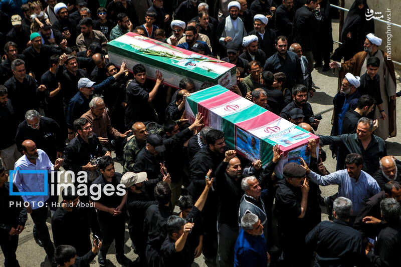 عکس/تشییع پیکر شهدای حملات رژیم صهیونیستی در قم