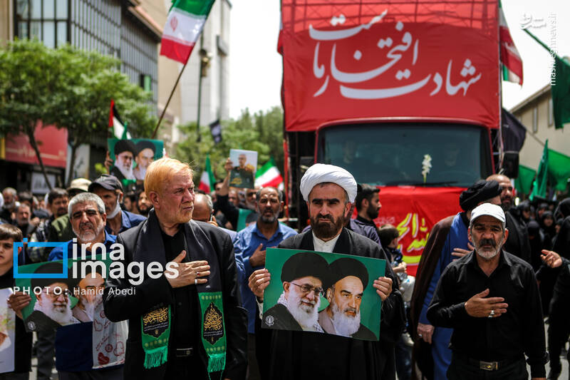 عکس/تشییع پیکر شهدای حملات رژیم صهیونیستی در قم