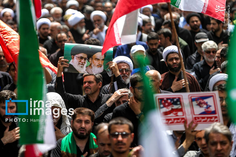 عکس/تشییع پیکر شهدای حملات رژیم صهیونیستی در قم