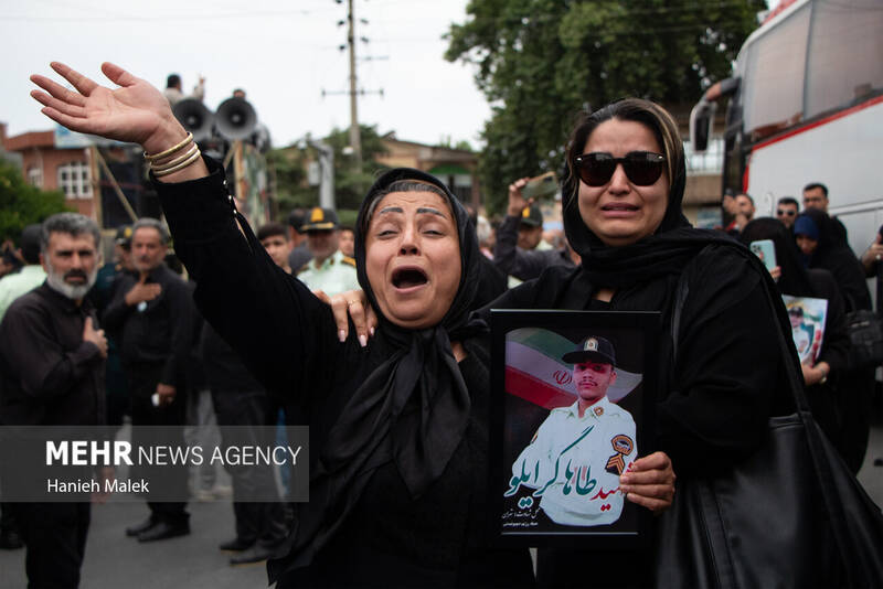 تشییع پیکر پاک سه شهید نیروی انتظامی درگرگان