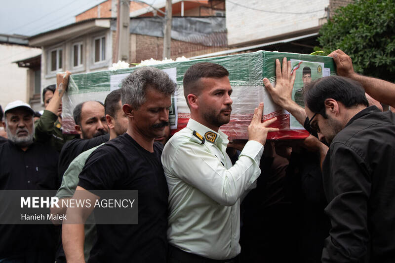 تشییع پیکر پاک سه شهید نیروی انتظامی درگرگان