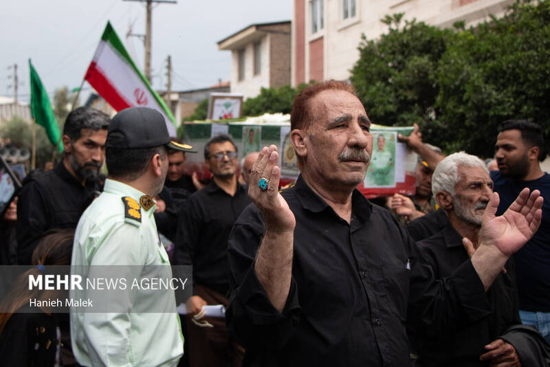 تشییع پیکر پاک سه شهید نیروی انتظامی درگرگان