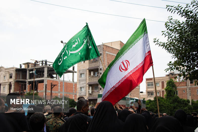 تشییع پیکر پاک سه شهید نیروی انتظامی درگرگان