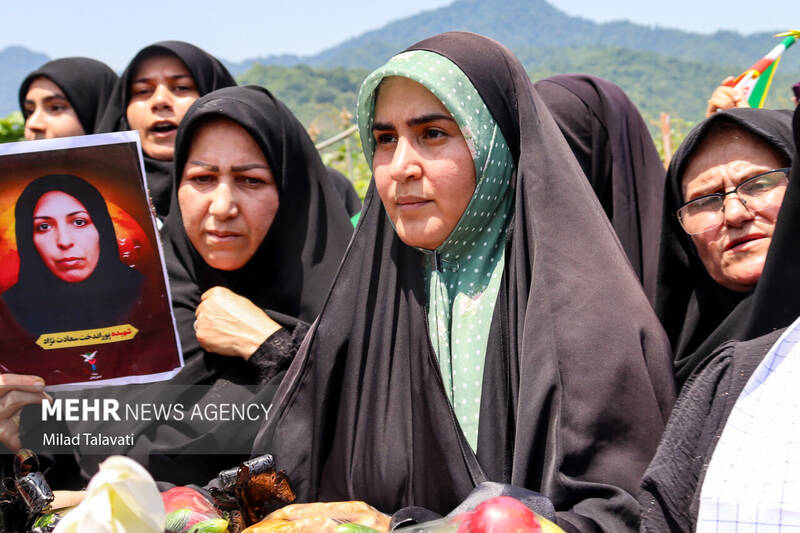 تشییع پیکر شهید «پوراندخت سعادتنژاد» در تالش