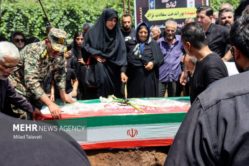 تشییع پیکر شهید «پوراندخت سعادتنژاد» در تالش