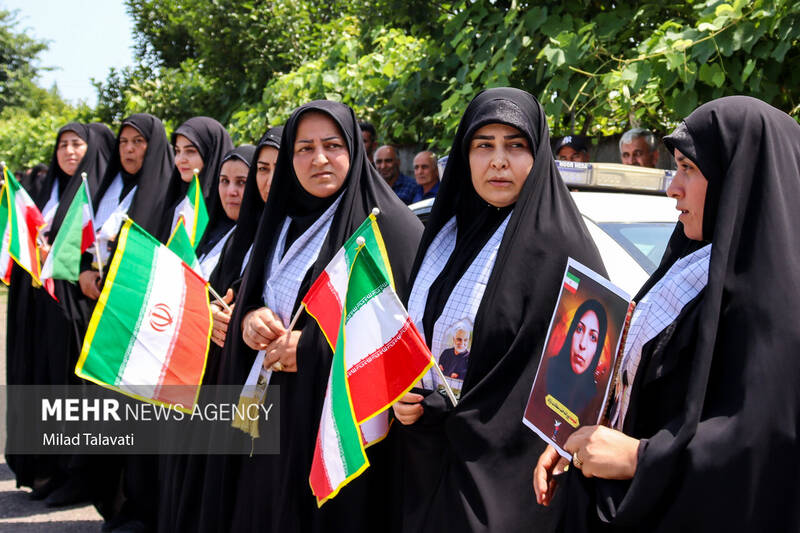 تشییع پیکر شهید «پوراندخت سعادتنژاد» در تالش