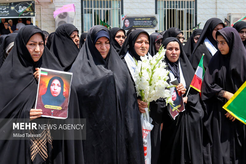 تشییع پیکر شهید «پوراندخت سعادتنژاد» در تالش