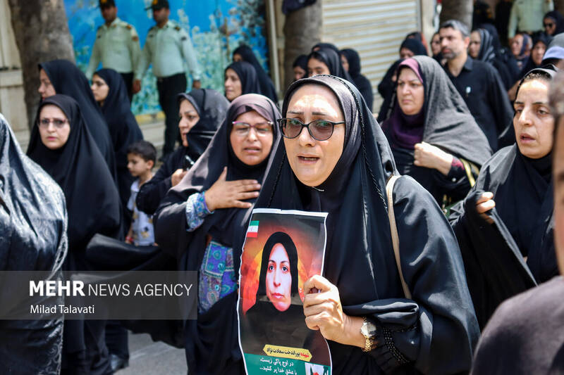 تشییع پیکر شهید «پوراندخت سعادتنژاد» در تالش