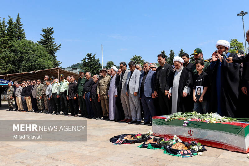 تشییع پیکر شهید «پوراندخت سعادتنژاد» در تالش
