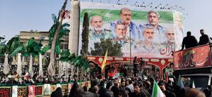 علامت حسینی در مرسام تشییع سرداران ایران