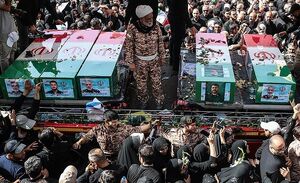 تشییع پیکر شهدای اقتدار از لنز دوربین رسانه‌های داخلی