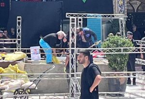 آماده‌سازی مزار چند تن از شهدا در امام‌زاده صالح(ع)