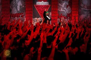 عکس/ حضور تعدادی از چهره‌ها در هیئت ریحانه‌الحسین(س)